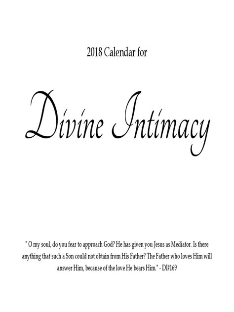 Divine Intimacy Calendar