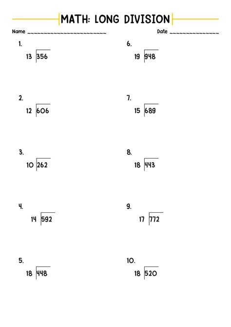 Division Two Digit Worksheet