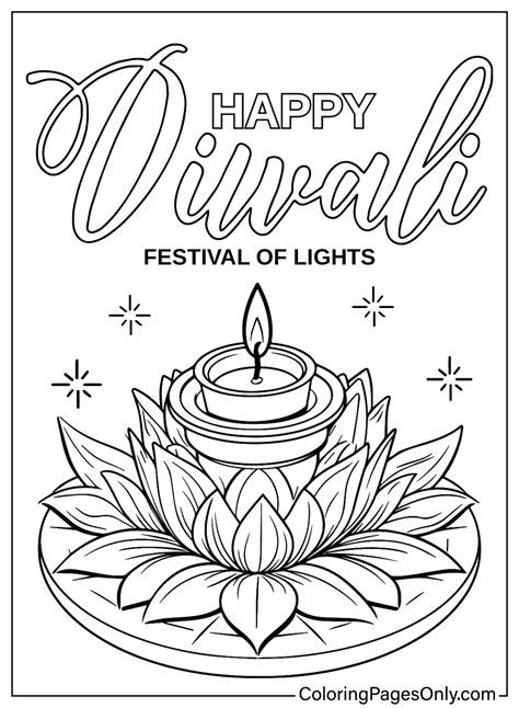 Diwali Color Pages