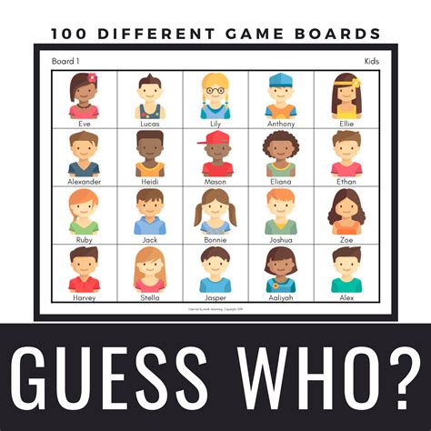 Diy Guess Who Game Template