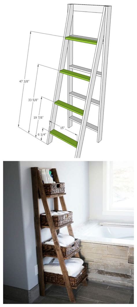 How to build a DIY Modern ladder shelf If Only April