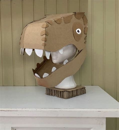 Diy Cardboard Dinosaur Head Template