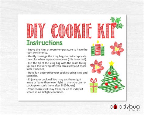 Diy Cookie Decorating Kit Instructions Free Printable