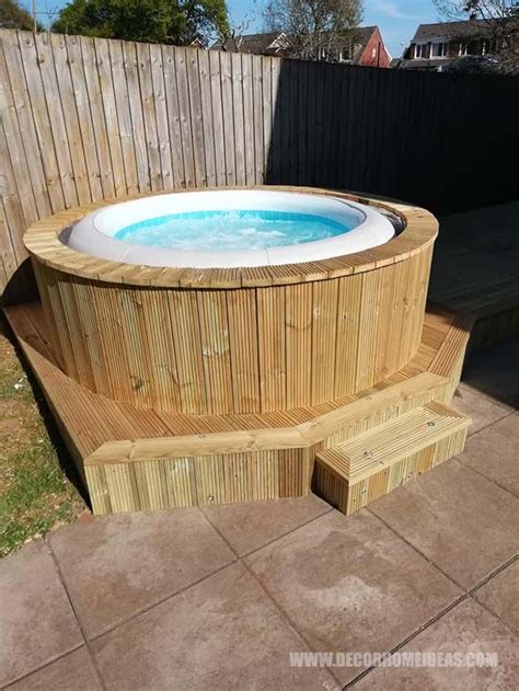 Transform Your Backyard Into a Heavenly Oasis with This DIY Hot Tub Surround Project