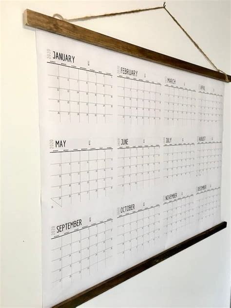 Diy Large Wall Calendar