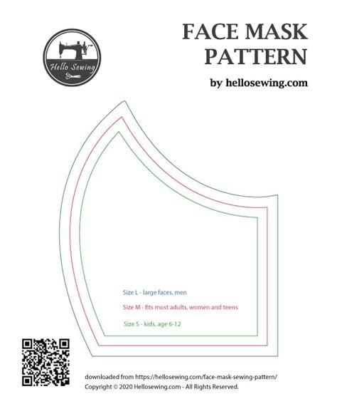 Diy Printable Template Free Face Mask Pattern