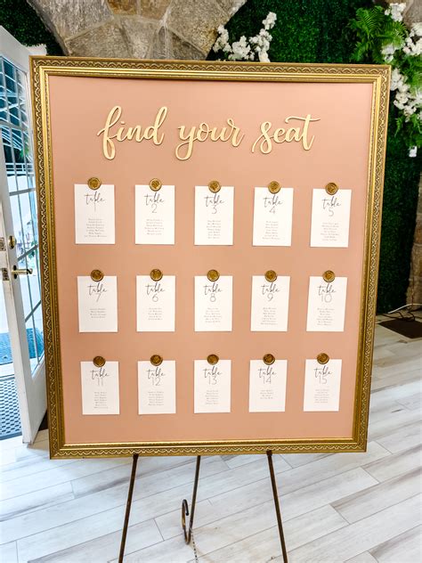Diy Seating Chart Ideas