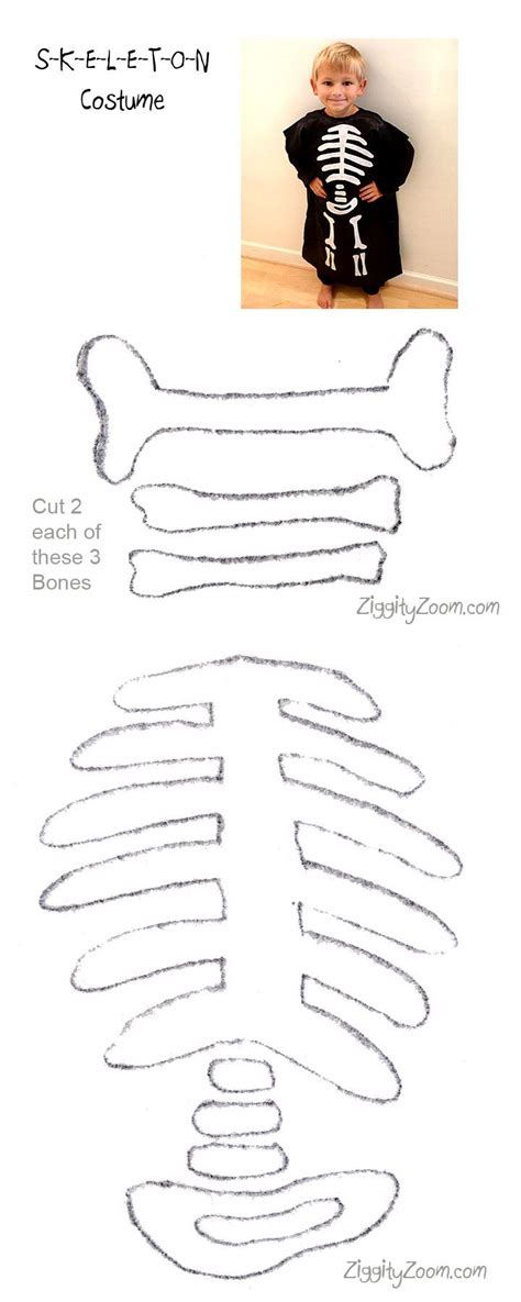 Diy Skeleton Costume Template Printable