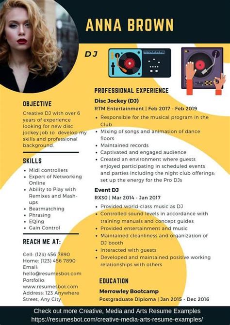 Dj Resume Sample