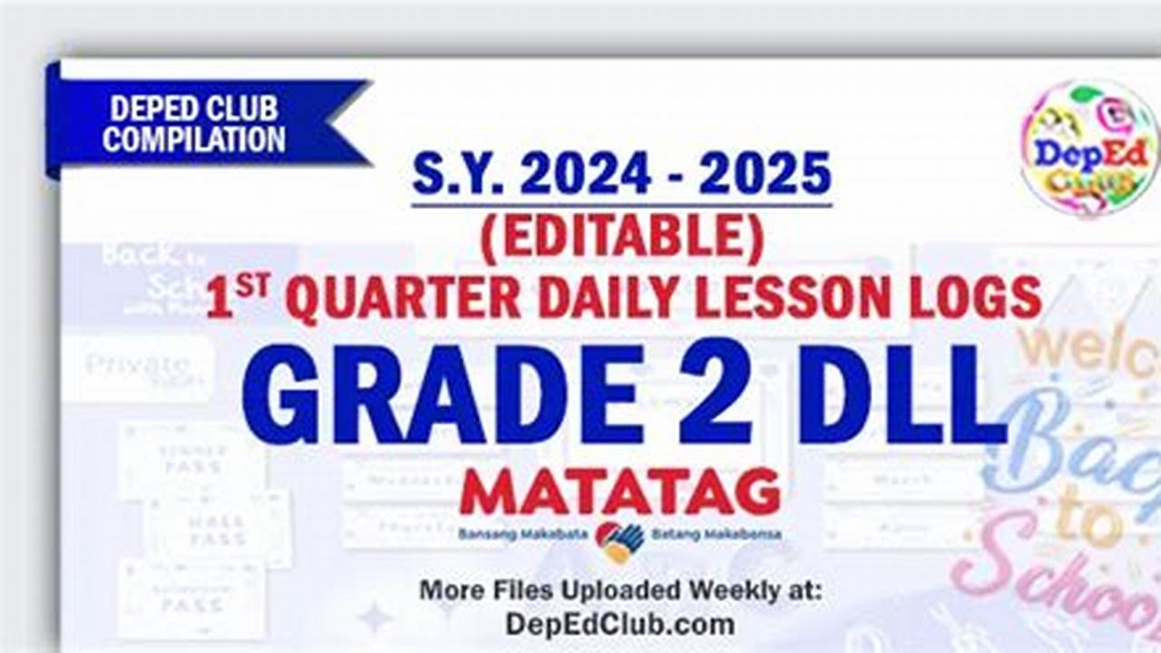 Dll Grade 2 Quarter 1 Week 1 2024