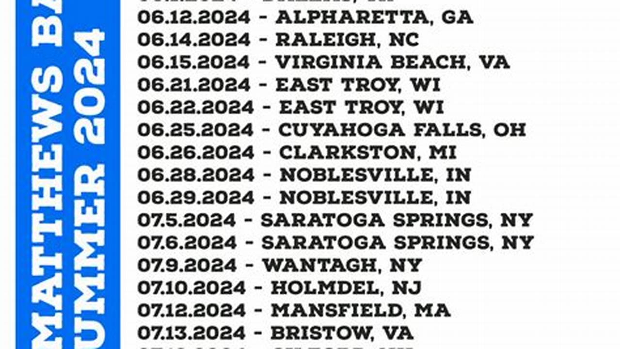 Dmb Concert Dates 2024