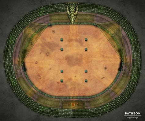 The Greybanner Coliseum Battle Map 2Minute Tabletop Dungeon maps