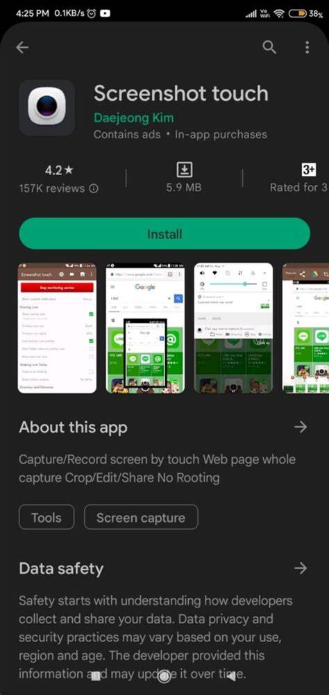 What Android screenshots usually do not contain