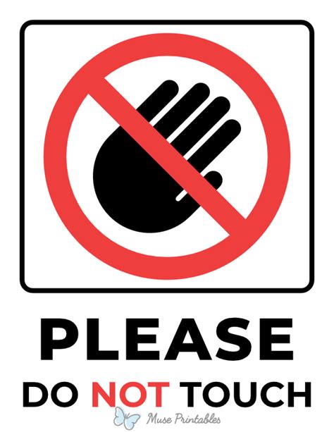 Do Not Touch Sign Printable