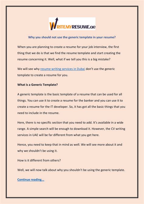 Do Not Use Template On Resume