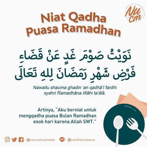 Doa Niat Puasa Senin Kamis Dan Membayar Hutang Puasa Ramadhan