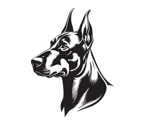 Clip Art Doberman Cartoon Dog Illustrations Vector , Transparent