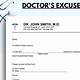 Doctor Excuse For Work Template