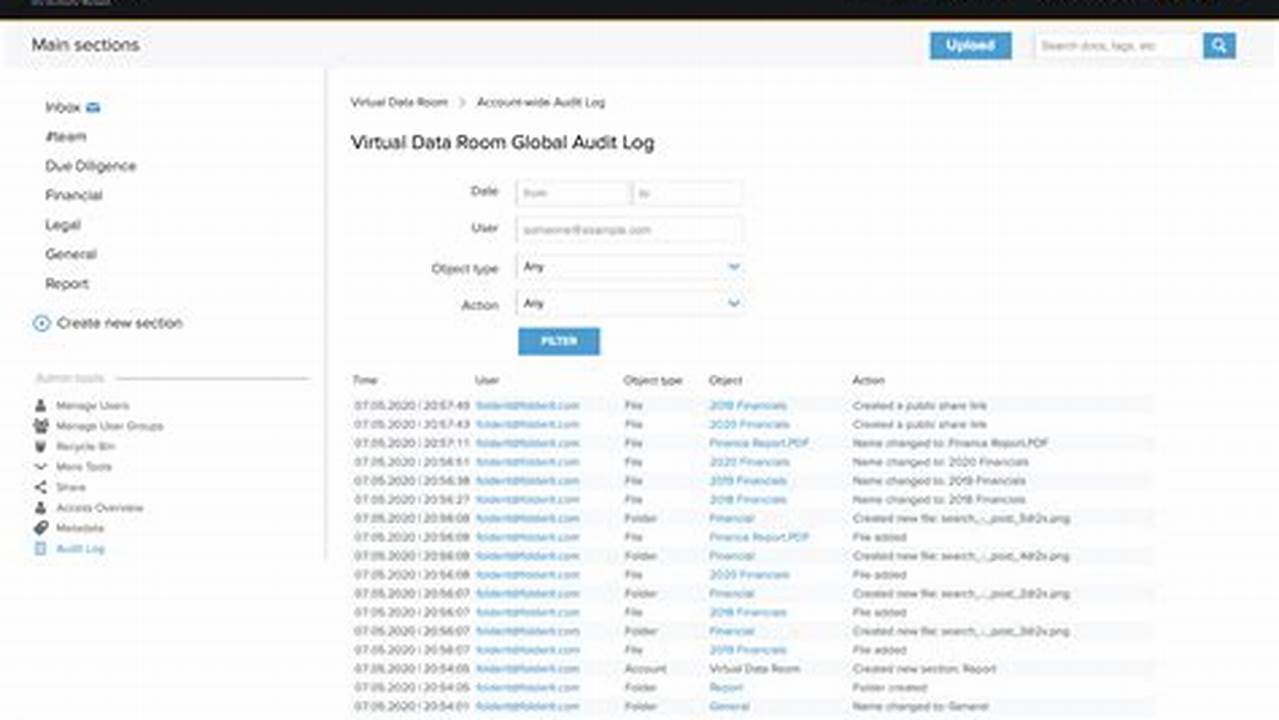 Document Tracking, Virtual Data Room