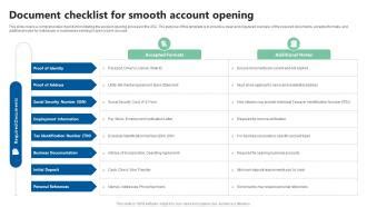 Document Checklist for a Smooth Application