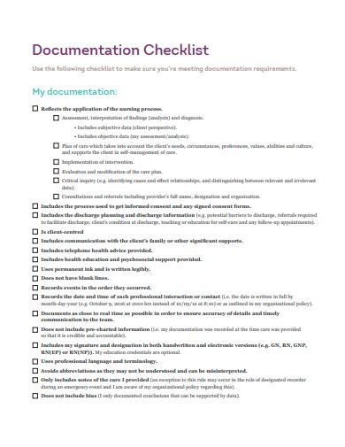 Documentation Checklist for Expedited Service