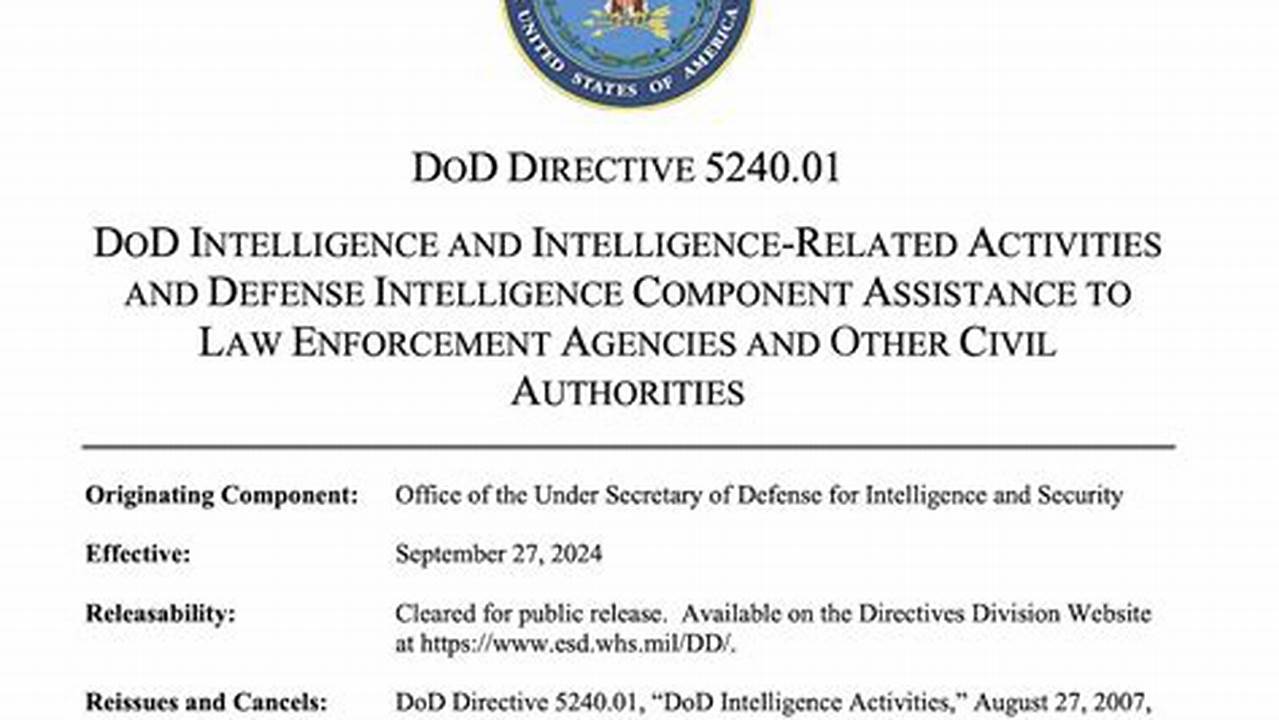 Dod Directive Is 2024.01 2024a1010
