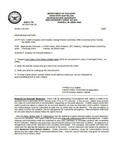 Dod Memo Template