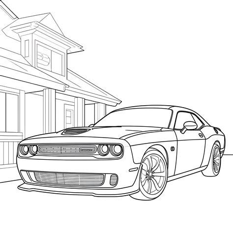 Dodge Challenger Coloring Book