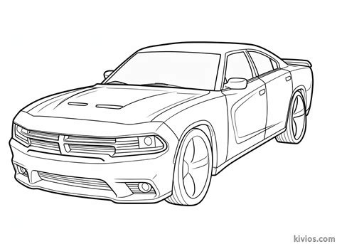 Dodge Charger Coloring Pages Printable