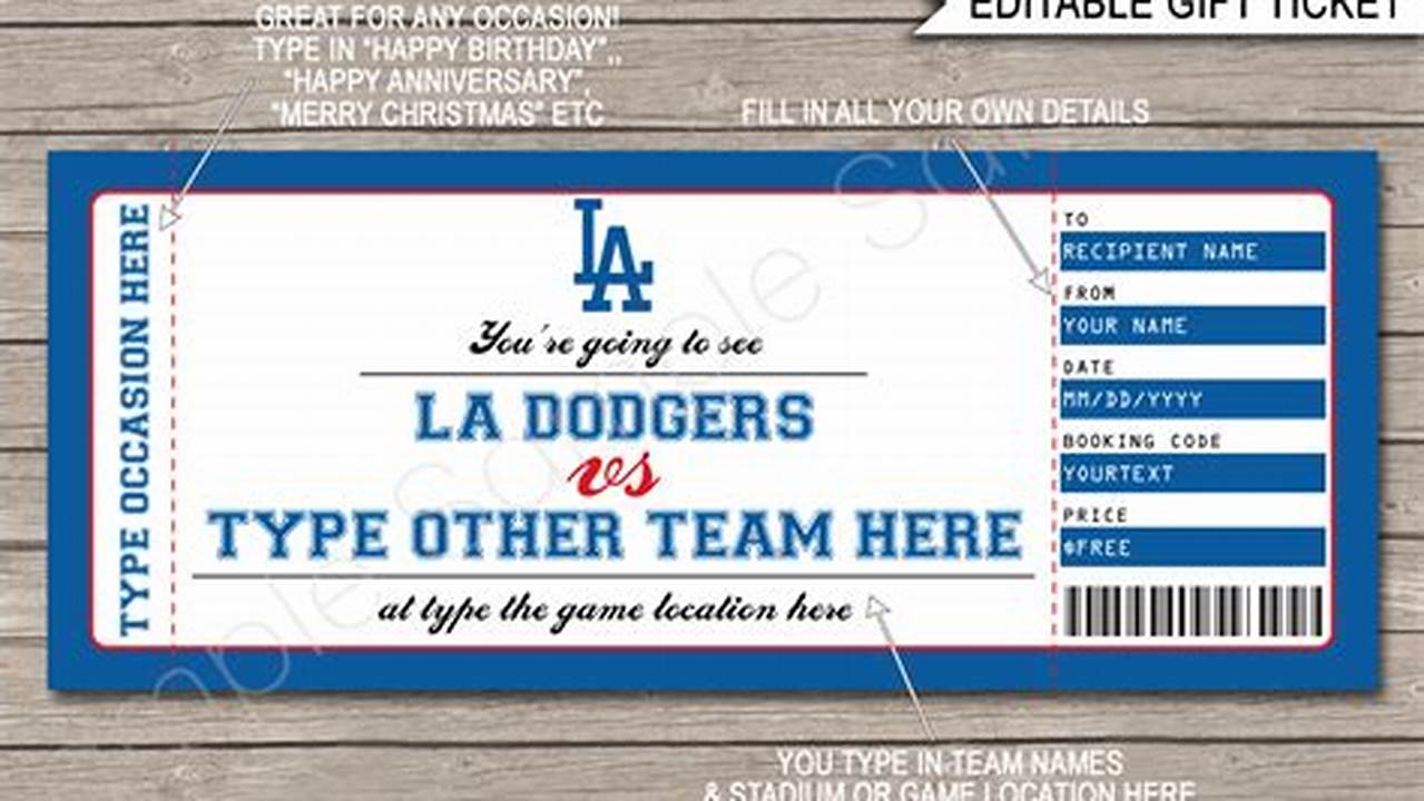 Dodgers Opening Day 2024 Ticket Deals