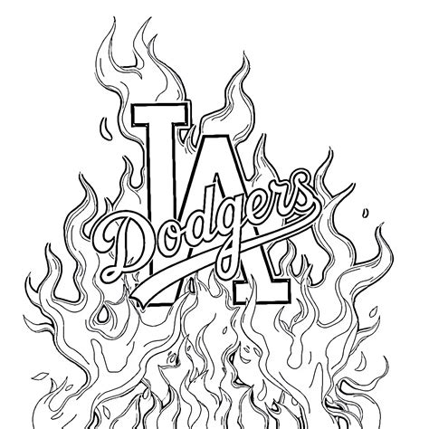 Dodgers Coloring Page
