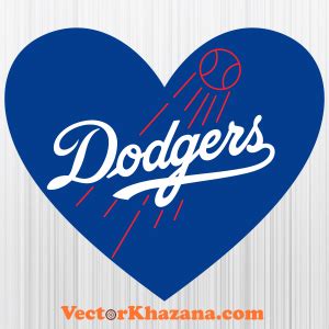 Steal the Show with Dodgers Heart SVG - Embrace your True Blue Love!
