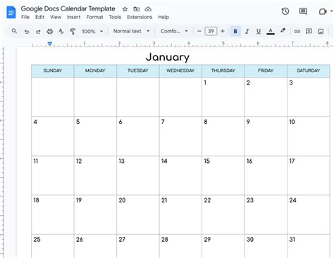Does Google Docs Have A Printable Calendar Program