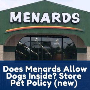Does Menards Allow Dogs In The Store