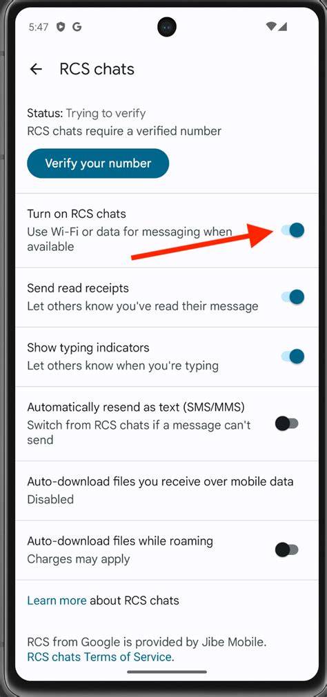 How to check whether RCS is enabled