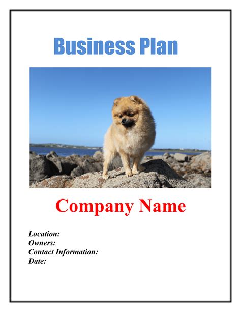 Dog Breeding Business Plan Template