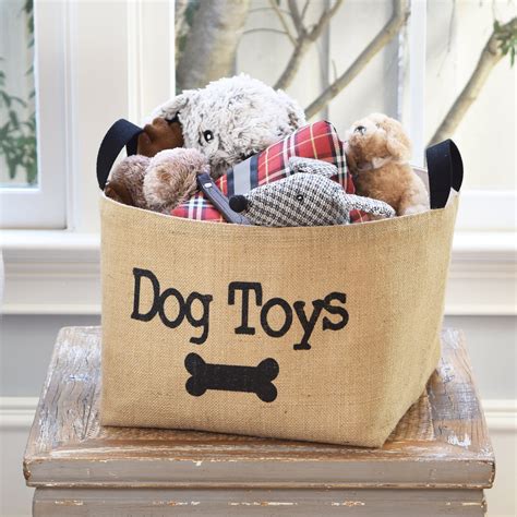 Wooden Personalised Dog Toy Storage Box By Edge Inspired