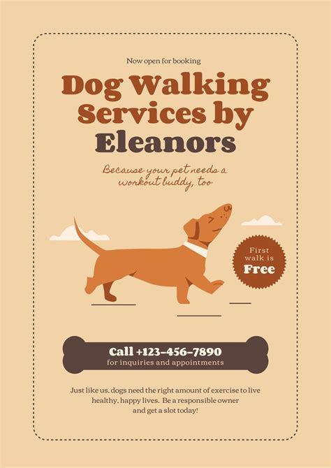 Dog Walking Poster Template