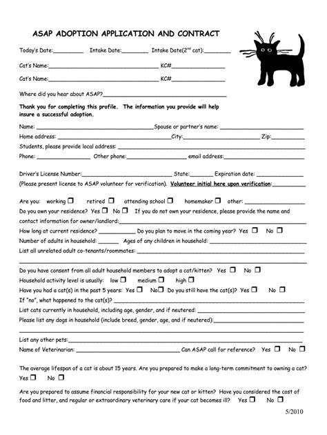 Dog Adoption Agreement Printable Blank Pet Adoption Forms