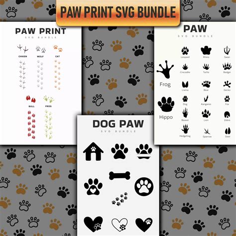 Download Dog Bone and Paw Print Bundle Svg,... Commercial Use DXF Files