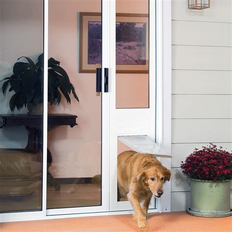 A pet door "through the glass" of your sliding glass door Dog door, Pet patio door, Sliding