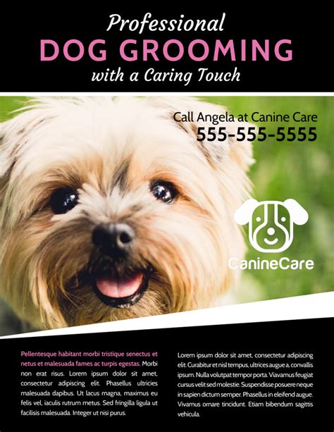 Mobile Pet Grooming Flyer Template