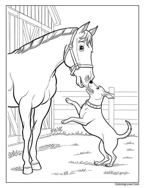 Dog Horse Coloring Pages