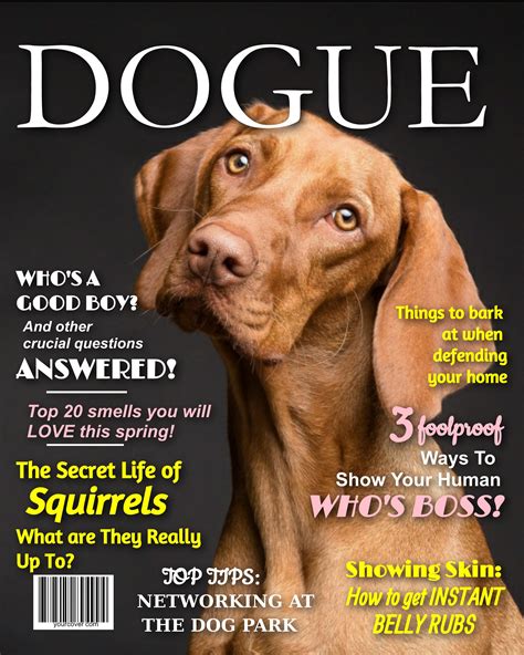 Dog Magazine Cover Template