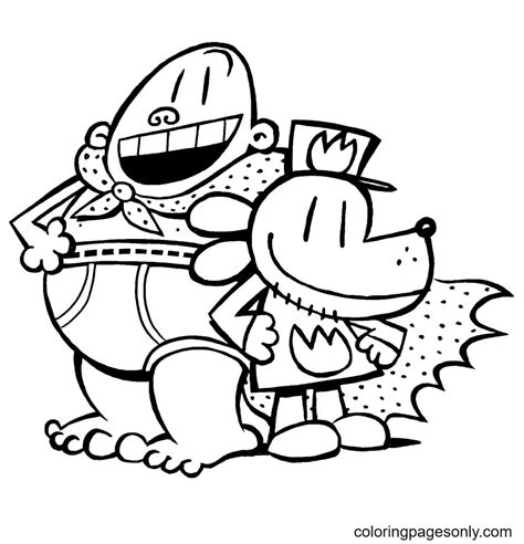 Dog Man Coloring Pages Printable