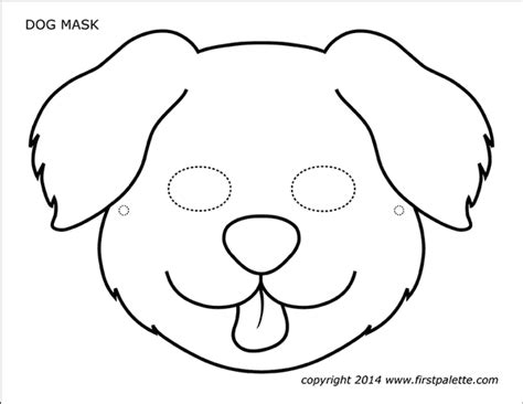 Dog Masks Printable Template