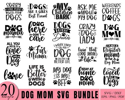 Download Dog Mom Svg Bundle - Dog Quotes... Cut Files