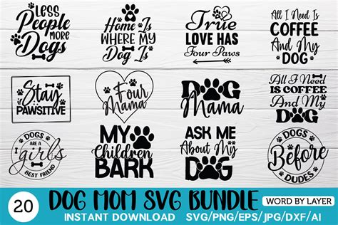 Download Dog Mom Svg Bundle - Dog Quotes... Files DXF Files