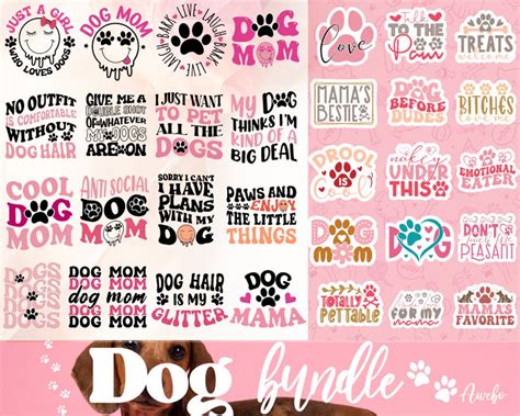 Download Dog Mom Svg Bundle - Dog Quotes... Printable