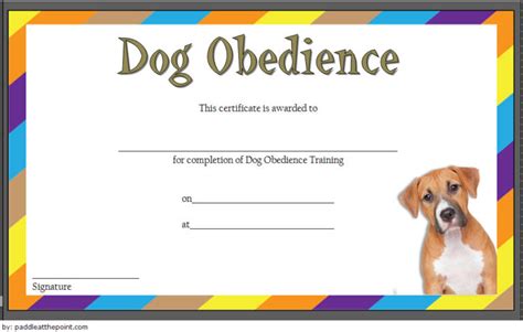 Dog Obedience Certificate Templates Free [8+ FREE DOWNLOAD]